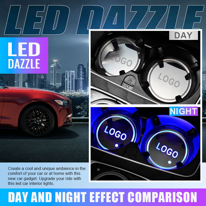 Car Colorful Ambient Light Coaster