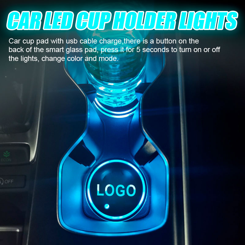 Car Colorful Ambient Light Coaster