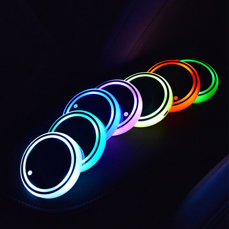 Car Colorful Ambient Light Coaster