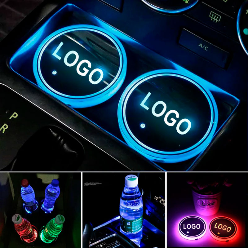 Car Colorful Ambient Light Coaster